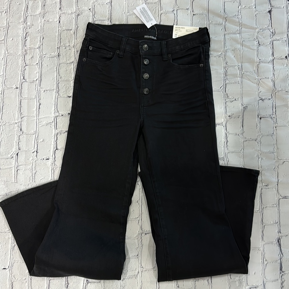 American Eagle Ne(x)t Level Festival Flare Jean Black 10